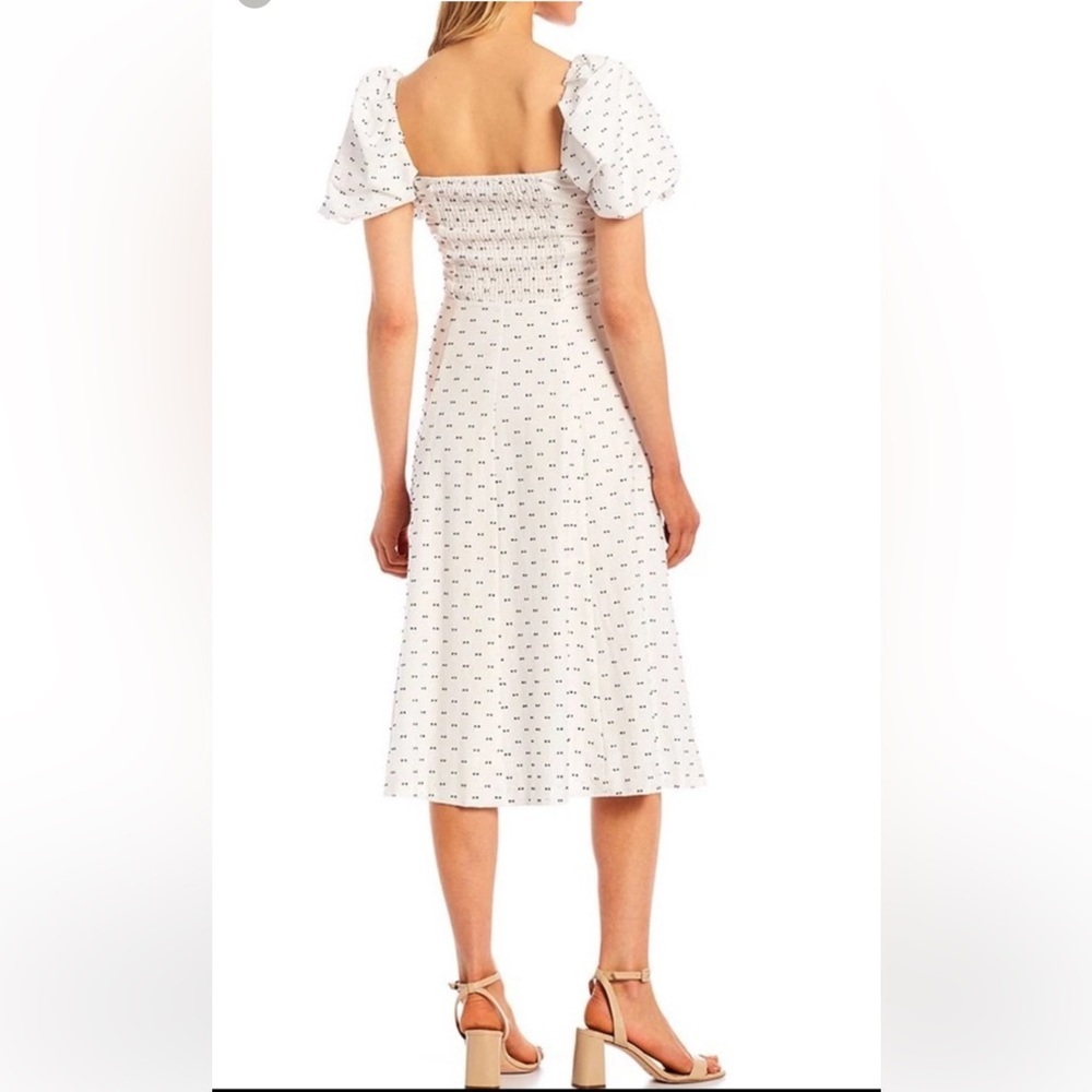 ANTONIO MELANI White and Black Patterned Midi Dress - Picture 3 of 8
